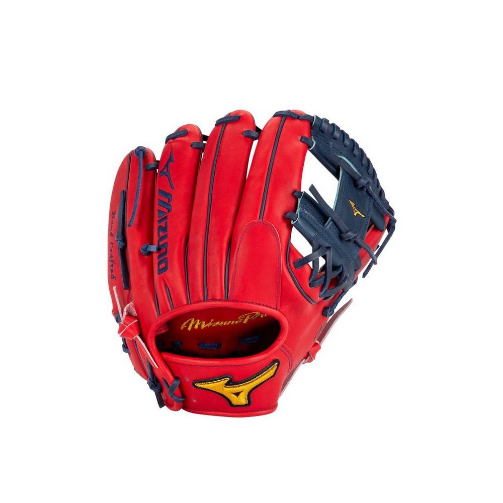 Luva Baseball Mizuno Pro Andrelton Simmons 11.5" - Homem - Azul Marinho/Vermelhas - XPSBH5413